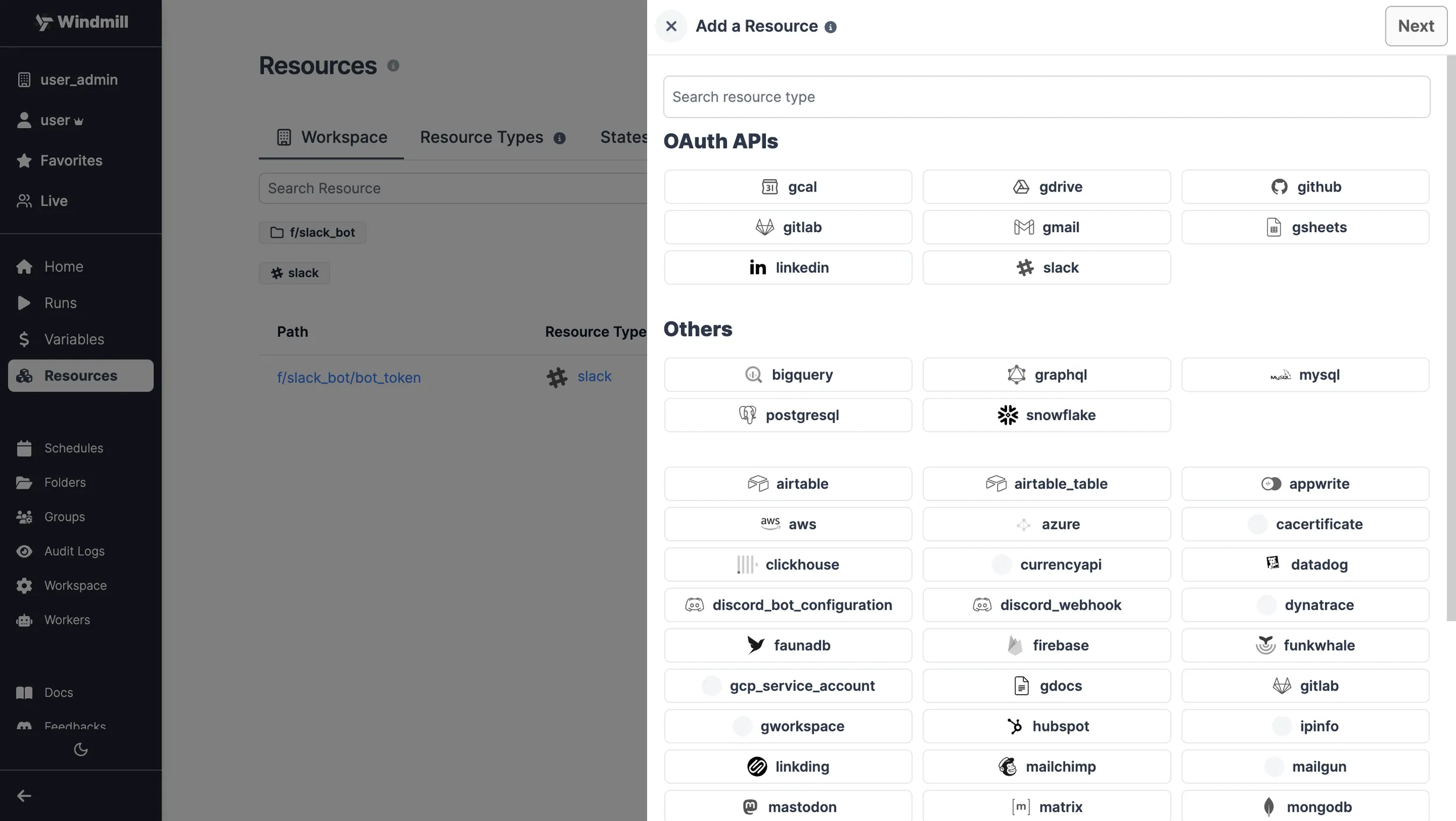 Select PostgreSQL Resource Type